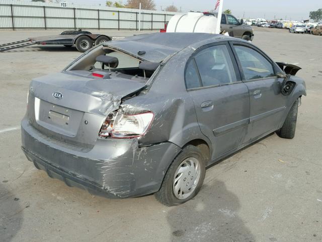 KNADH4A37B6848528 - 2011 KIA RIO BASE SILVER photo 4