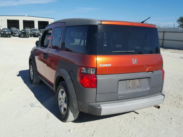 5J6YH17534L013228 - 2004 HONDA ELEMENT EX ORANGE photo 3