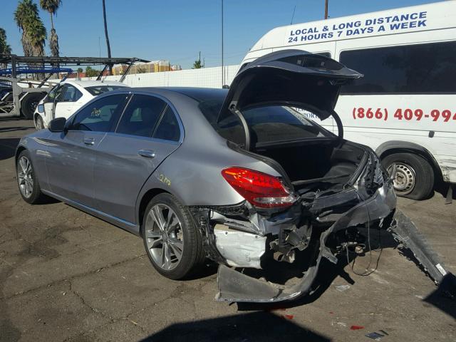 55SWF4JB8GU116878 - 2016 MERCEDES-BENZ C 300 GRAY photo 3