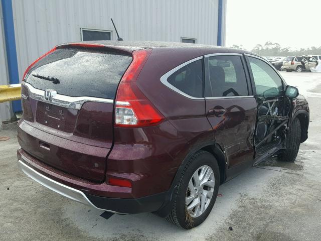 2HKRM3H57GH539726 - 2016 HONDA CR-V EX BURGUNDY photo 4