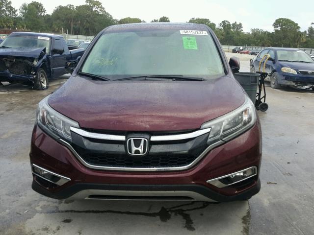 2HKRM3H57GH539726 - 2016 HONDA CR-V EX BURGUNDY photo 9