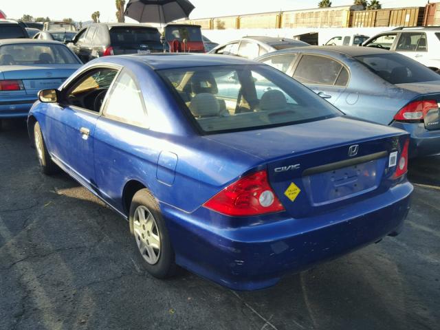 1HGEM22154L078582 - 2004 HONDA CIVIC DX V BLUE photo 3