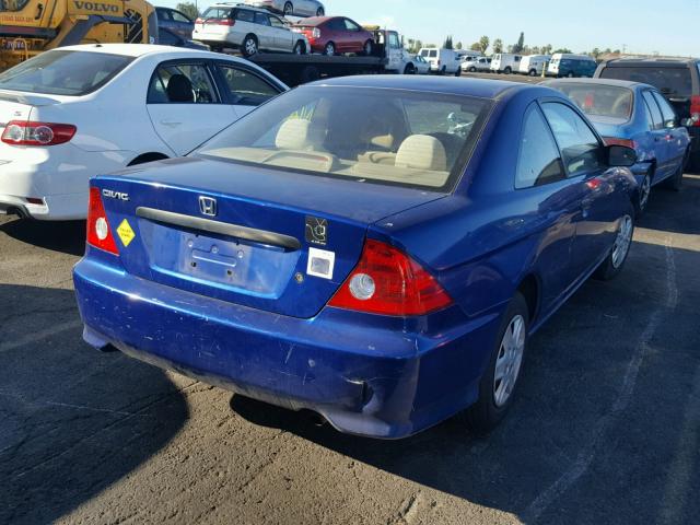 1HGEM22154L078582 - 2004 HONDA CIVIC DX V BLUE photo 4