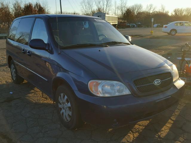 KNDUP132956703763 - 2005 KIA SEDONA EX BLUE photo 1