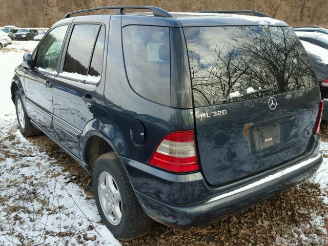 4JGAB54E4YA166430 - 2000 MERCEDES-BENZ ML 320 BLUE photo 3