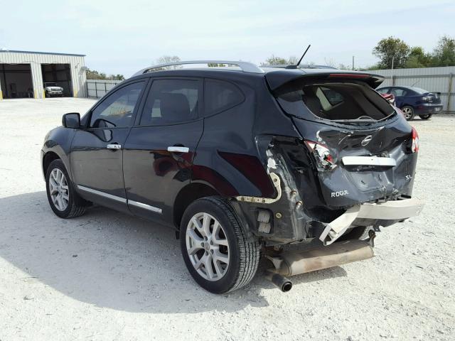 JN8AS5MT8BW161426 - 2011 NISSAN ROGUE S BLACK photo 3