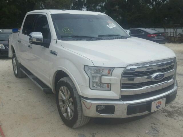 1FTEW1CF3FFB38101 - 2015 FORD F150 SUPER WHITE photo 1