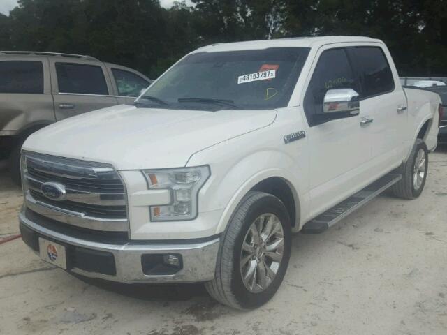 1FTEW1CF3FFB38101 - 2015 FORD F150 SUPER WHITE photo 2