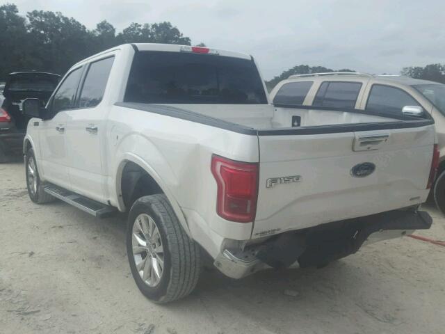 1FTEW1CF3FFB38101 - 2015 FORD F150 SUPER WHITE photo 3