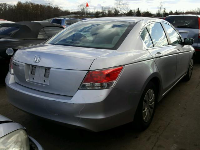 1HGCP2F36AA025603 - 2010 HONDA ACCORD LX SILVER photo 4