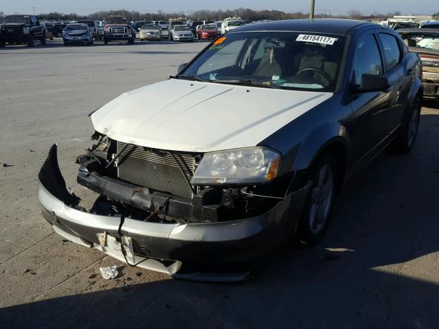 1C3CDZAB2DN712822 - 2013 DODGE AVENGER SE GRAY photo 2