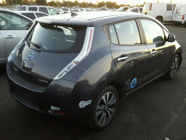 1N4AZ0CP0DC403098 - 2013 NISSAN LEAF S GRAY photo 4