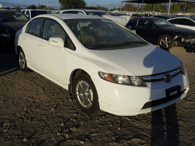 JHMFA36256S003344 - 2006 HONDA CIVIC HYBR WHITE photo 1