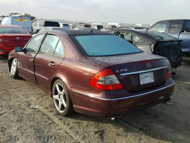 WDBUF56X18B274226 - 2008 MERCEDES-BENZ E 350 MAROON photo 3