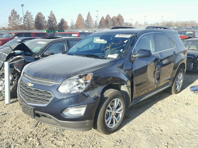 2GNFLFEKXH6298470 - 2017 CHEVROLET EQUINOX LT BLUE photo 2