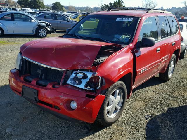 1GKDT13S522298861 - 2002 GMC ENVOY RED photo 2