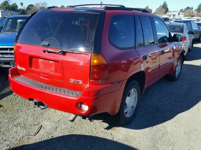 1GKDT13S522298861 - 2002 GMC ENVOY RED photo 4