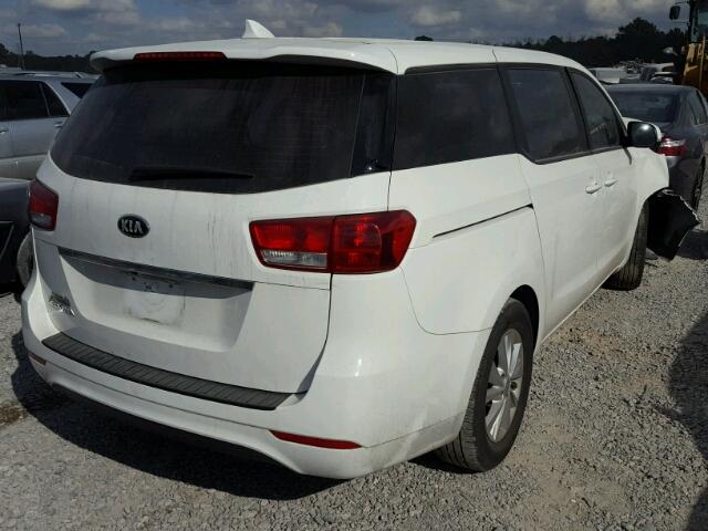 KNDMA5C11G6157382 - 2016 KIA SEDONA L WHITE photo 4