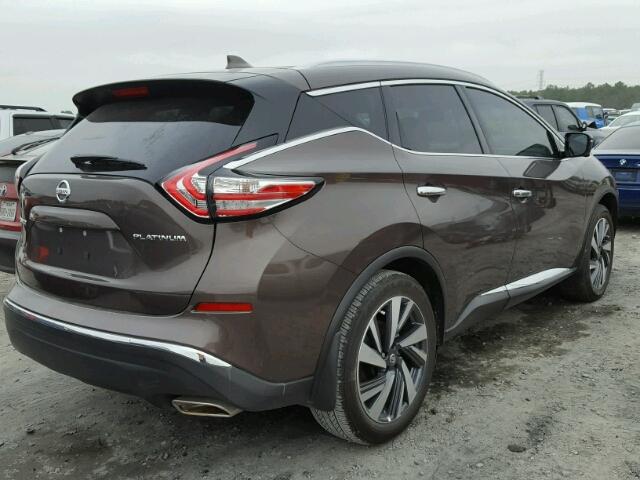 5N1AZ2MG4HN111738 - 2017 NISSAN MURANO S BROWN photo 4