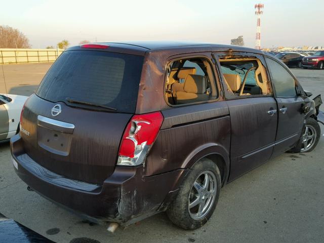 5N1BV28U67N104532 - 2007 NISSAN QUEST S BURGUNDY photo 4