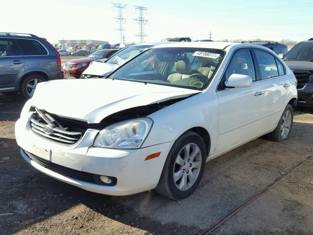 KNAGE124785191384 - 2008 KIA OPTIMA LX WHITE photo 2