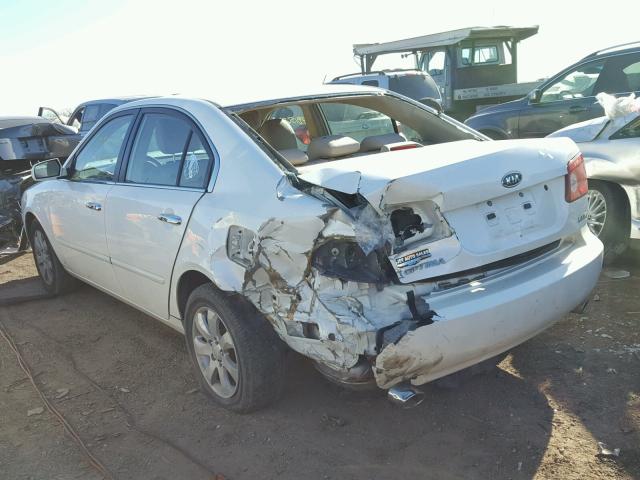 KNAGE124785191384 - 2008 KIA OPTIMA LX WHITE photo 3