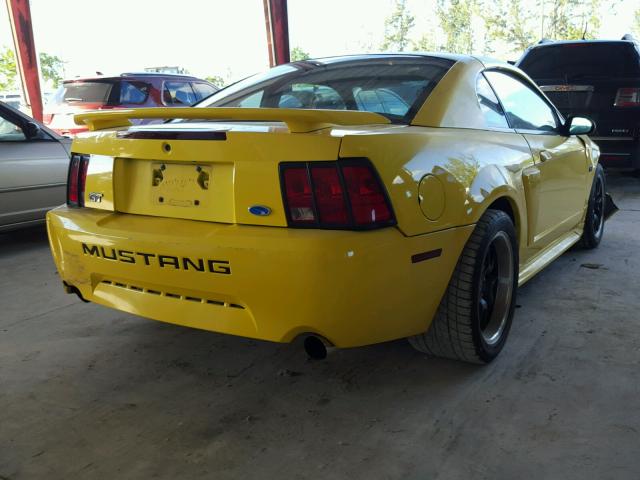 1FAFP42X31F123075 - 2001 FORD MUSTANG GT YELLOW photo 4