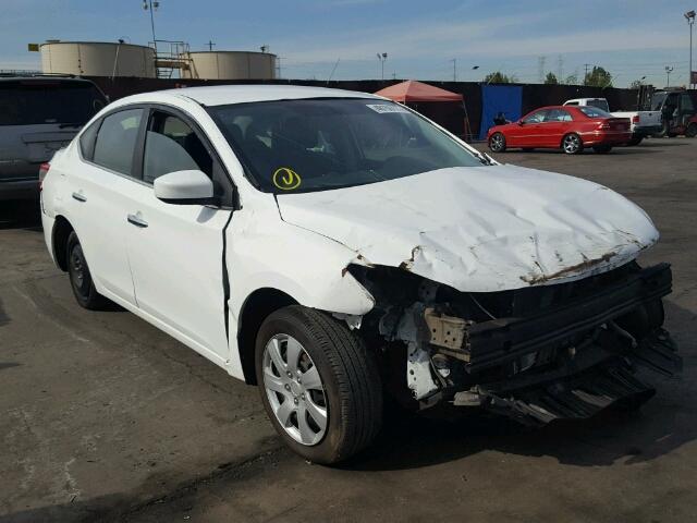 3N1AB7AP0FY248186 - 2015 NISSAN SENTRA S WHITE photo 1