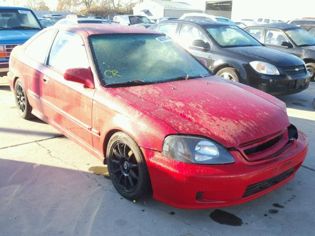 1HGEJ6123YL074661 - 2000 HONDA CIVIC DX RED photo 1