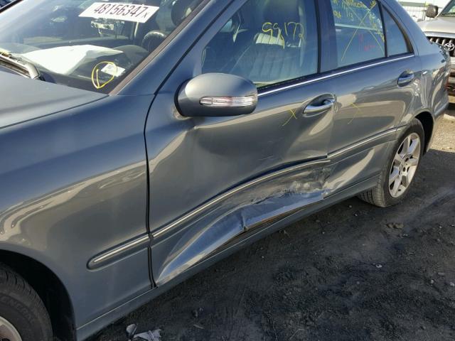 WDBRF92H07F884105 - 2007 MERCEDES-BENZ C 280 4MAT GRAY photo 9