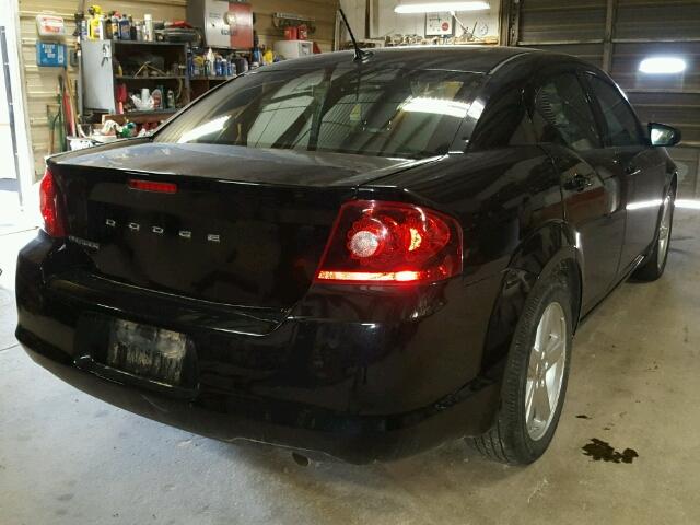 1C3CDZAB2DN551663 - 2013 DODGE AVENGER SE BLACK photo 4