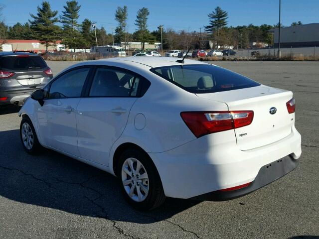 KNADM4A33G6575350 - 2016 KIA RIO LX WHITE photo 3