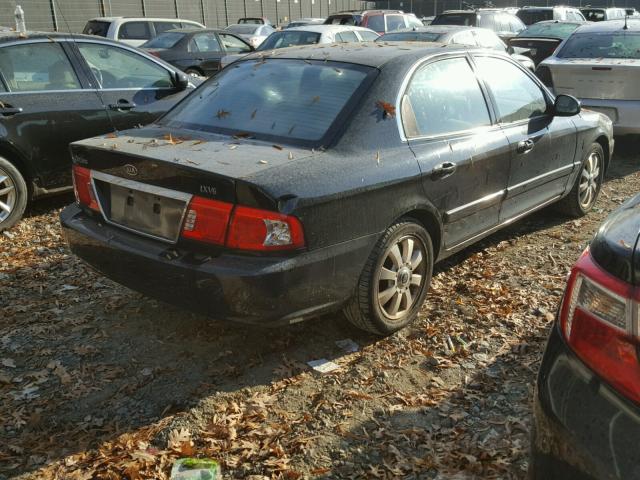 KNAGD128055423955 - 2005 KIA OPTIMA LX BLACK photo 4