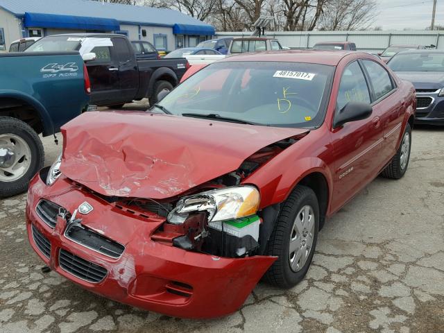 1B3EJ46X41N572712 - 2001 DODGE STRATUS SE RED photo 2