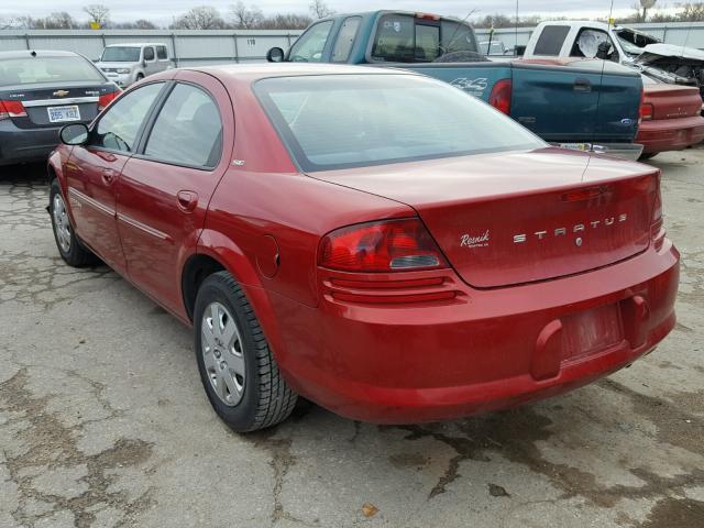 1B3EJ46X41N572712 - 2001 DODGE STRATUS SE RED photo 3