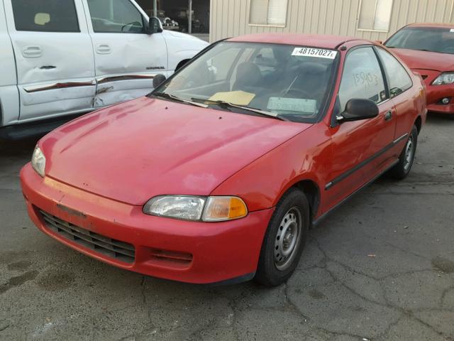 2HGEJ2223SH539726 - 1995 HONDA CIVIC DX RED photo 2