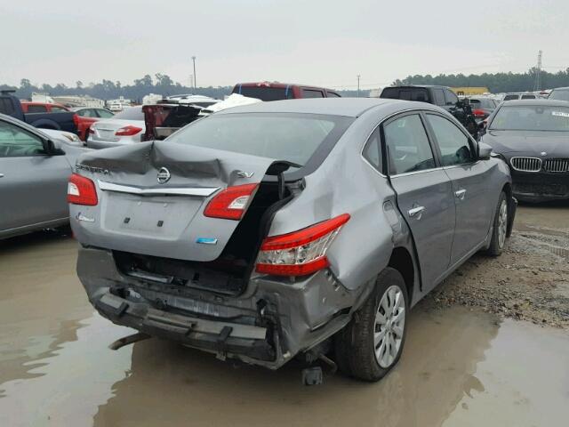 3N1AB7AP3EY249265 - 2014 NISSAN SENTRA S GRAY photo 4