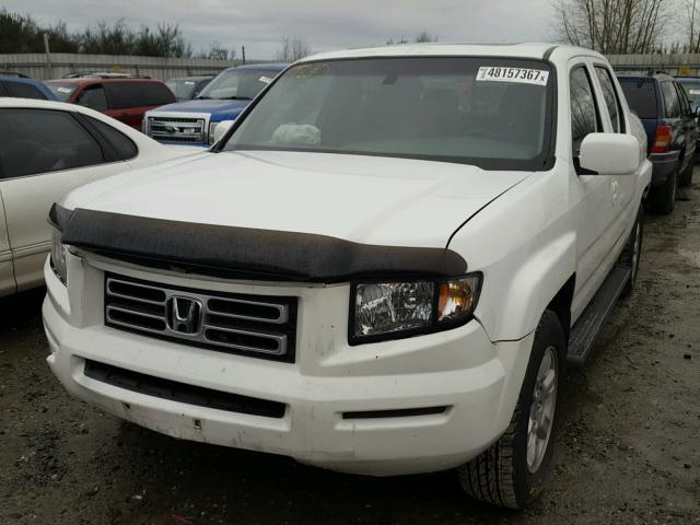 2HJYK16587H538162 - 2007 HONDA RIDGELINE WHITE photo 2