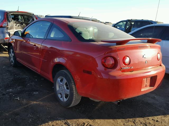 1G1AK15F477375644 - 2007 CHEVROLET COBALT LS RED photo 3