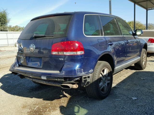 WVGCM77L54D065284 - 2004 VOLKSWAGEN TOUAREG 4. BLUE photo 4