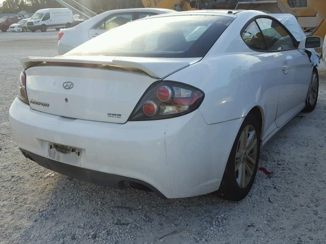 KMHHM66D87U261184 - 2007 HYUNDAI TIBURON GS WHITE photo 4