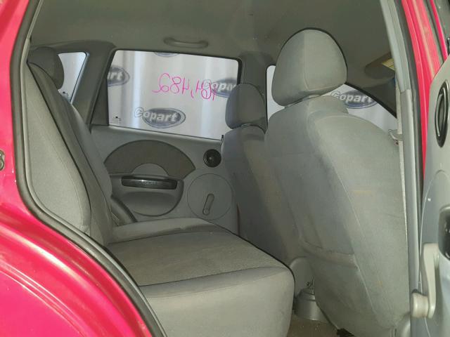 KL1TD62685B502425 - 2005 CHEVROLET AVEO BASE RED photo 6