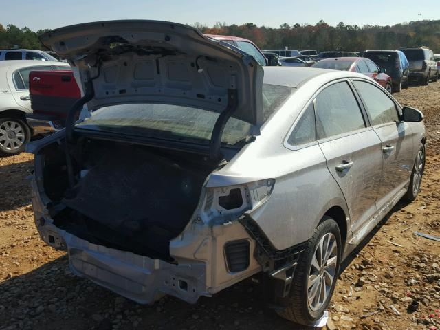 5NPE34AF7FH026758 - 2015 HYUNDAI SONATA SPO SILVER photo 4