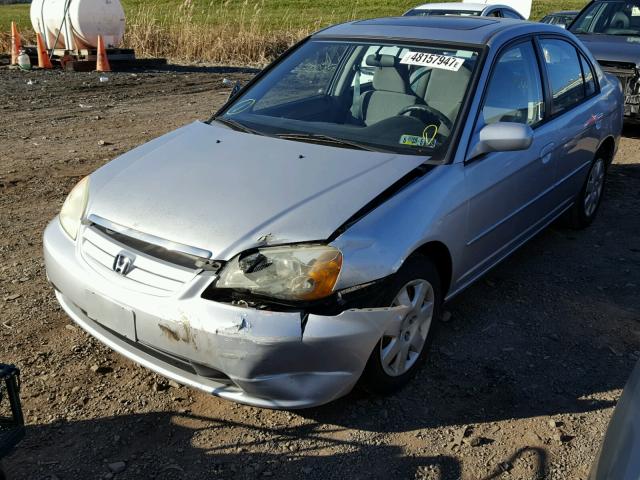 2HGES26702H586487 - 2002 HONDA CIVIC EX SILVER photo 2