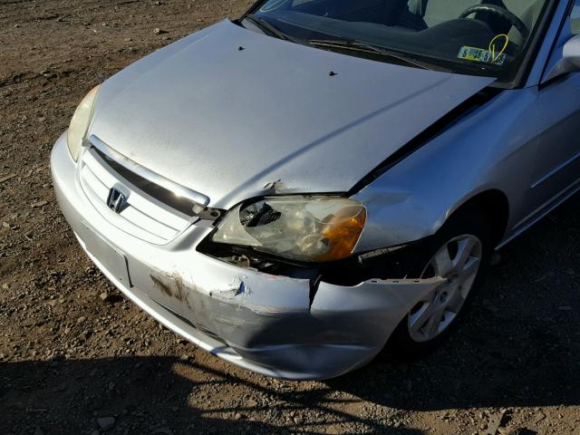 2HGES26702H586487 - 2002 HONDA CIVIC EX SILVER photo 9