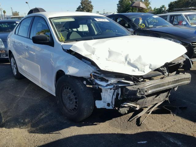 3VW2K7AJ7DM290322 - 2013 VOLKSWAGEN JETTA BASE WHITE photo 1
