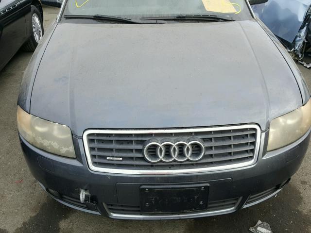 WAUDT48H65K005321 - 2005 AUDI A4 QUATTRO GRAY photo 9