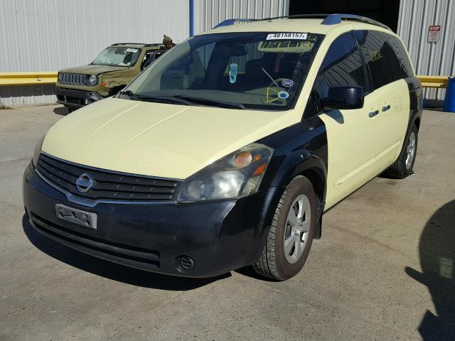 5N1BV28U98N105076 - 2008 NISSAN QUEST S YELLOW photo 2