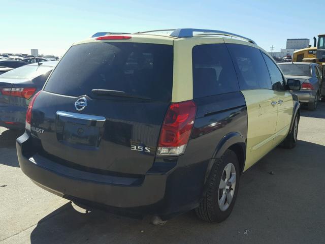 5N1BV28U98N105076 - 2008 NISSAN QUEST S YELLOW photo 4