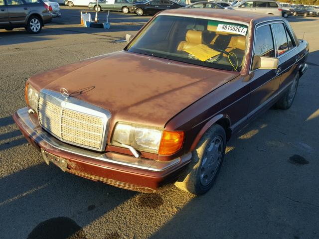 WDBCA24DXLA531688 - 1990 MERCEDES-BENZ 300 SE BURGUNDY photo 2